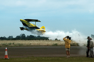 Illustration for article titled VIDEO: Crash Of RC Plane Into Real One Sparks Dogfight Over Air Rights